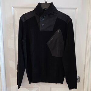 Polo Ralph Lauren Black Label High Neck Ribbed Wool Sweater